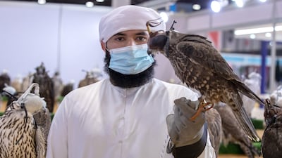 Al Andalus Falcons stall at Adihex. Victor Besa / The National