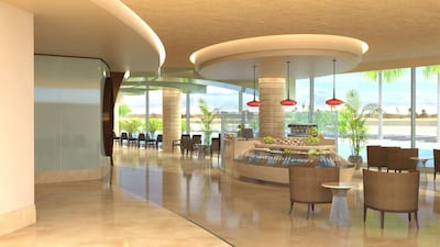 View of tha cafe found in the hospital. Courtesy Danat Al Emarat Women and Children’s Hospital.