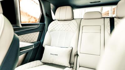 The cabin of the Pearl of the Gulf is made from high-quality leather in Bentley’s “Linen” and “Brunel”. Courtesy Bentley