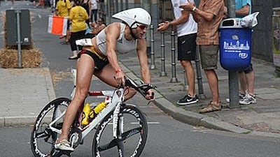 Faris al Sultan, captain of Team Abu Dhabi Triathlon, had found his rhythm on the cycling stage and was leading for the major part of it when he followed a wrong motorbike and went off track in Frankfurt.