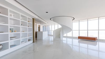 One of The Penthouse's ornate spiral staircases.