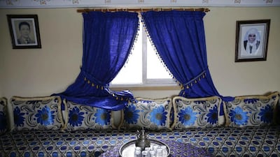 Mint tea is ready to be served in a traditional house in Kasbah of the Udayas, a picturesque ancient part of Rabat.