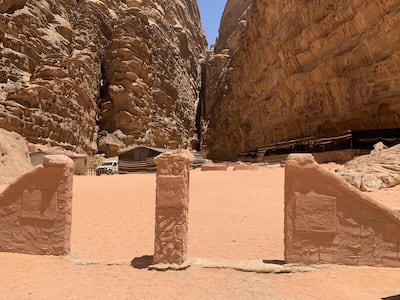 An area commemorating the base that Prince Faisal bin Al-Hussein and his Bedouin army established with T.E. Lawrence in 1917. Razmig Bedirian / The National