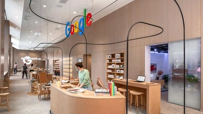 The new Google Store in Chelsea, New York. Customers can browse through and buy an extensive selection of products made by Google, ranging from Pixel phones, Nest products, Fitbit devices and Pixelbooks. Photo: Google
