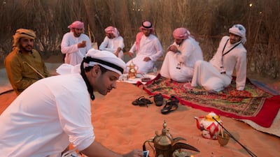 A gahwa ceremony at the Qasr Al Hosn Festival in Abu Dhabi. Photo: Crown Prince Court - Abu Dhabi