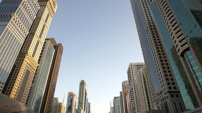 Sheikh Zayed Road apartments: Q2 no change. Studio: Dh75-85,000. 1BR: Dh100-120,000. 2BR: Dh135-170,000. 3BR: Dh165-220,000. Q2 2013-Q2 2014 up 22%. Pawan Singh / The National