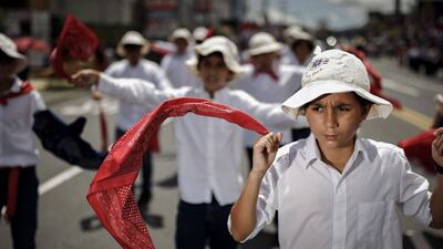 A parade for the 201st anniversary of independence in the main streets of Montes de Oca, Costa Rica. The parade was the first for two years because of the Covid-19 pandemic. EPA