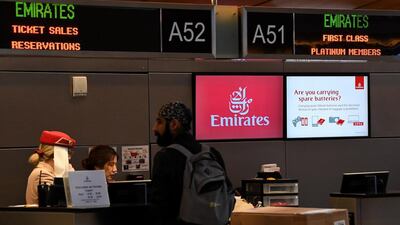 Emirates cut five of its services to the US last week, citing a ‘significant’ fall-off in passenger demand. Mark Ralston / AFP