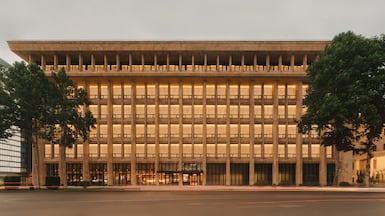 The hotel occupies what used to be the Tbilisi Post and Telegraph building, constructed in the 1970s. Photo: The Telegraph