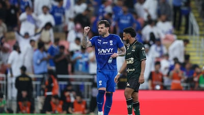 Theo Hernandez scored the winner for Al Hilal in Jeddah. Getty Images