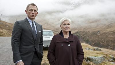 Skyfall, with Daniel Craig as James Bond and Judi Dench as MI6 head M. Francois Duhamel / Sony Pictures / AP Photo