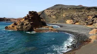 Explore the rocky coast of Lanzarote Island in the Canary Islands from the family friendly eco retreat Finca de Arrieta. Getty Images / Gallo Images