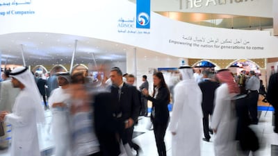 The Abu Dhabi International Petroleum Exhibition and Conference will present over 1,800 exhibiting companies and 20 international pavilions showcasing thousands of products. Delores Johnson / The National