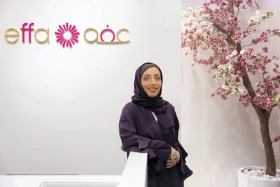 Dubai-based Saudi designer Effa Al Dabbagh says the UAE gave her the opportunity to start her own line. Reem Mohammed / The National
