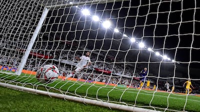 UAE forward Ali Mabkhout (L) scores against Australia at the Asian Cup. The event was a huge success. AFP