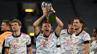 Bayern's Joshua Kimmich after winning the German Super Cup.