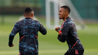 Arsenal's Gabriel Jesus on November 2, 2022 during training as the Gunners prepare for their Europa League clash against Zurich. Reuters
