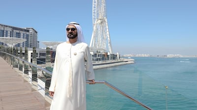 Sheikh Mohammed bin Rashid, Vice President and Ruler of Dubai, at Ain Dubai in 2018. Wam