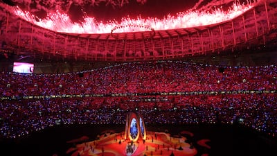 Fireworks during the opening ceremony in Lusail. Reuters