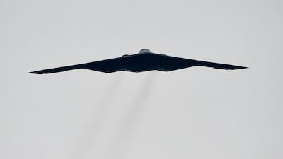 A US Air Force B-2 Spirit stealth bomber, which can carry the GBU-57 bunker-buster. AFP