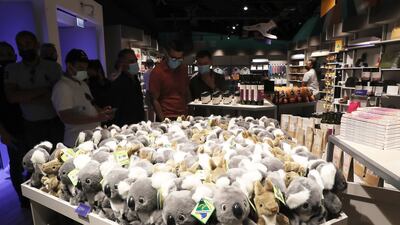 The souvenir shop at the Australia Pavilion