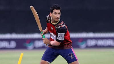 Ayaan Misbah during the ILT20 Development Tournament with Desert Vipers. Chris Whiteoak / The National