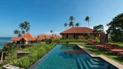 A private pool at one of the residences at Cape Weligama in Sri Lanka. Photo courtesy Sebastian Posingis