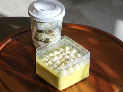 The restaurant has various flavours of its 'light' - and rather excellent milk cake. Photo: Krave Abu Dhabi