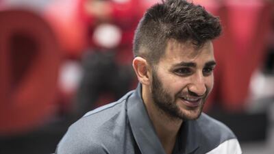 NBA player Ricky Rubio shown during an interview on Tuesday at Dubai Sports World. Antonie Robertson / The National