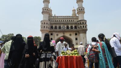 Charminar monument, one of the most famous landmarks in India's southern city of of Hyderabad. AFP