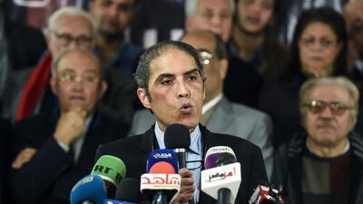 Egyptian opposition politician Khaled Dawoud was among three prominent figures whose arrests were confirmed by security officials. AFP