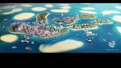 Rendering of the Heart of Europe project in The World Islands, Dubai. Courtesy Kleindienst Group