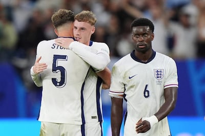Marc Guehi, right, picked up his second yellow card of the tournament and is suspended for England's match against Switzerland. PA