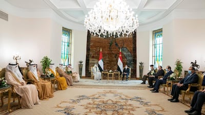 A high level delegation accompanied Sheikh Mohamed bin Zayed on his official visit to Cairo.