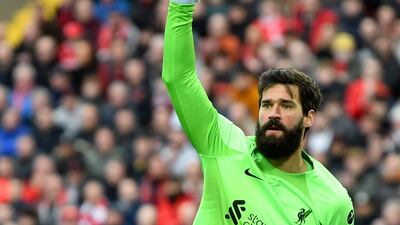 LIVERPOOL RATINGS: Alisson - 7. Largely untroubled but made two fine stops from Carlos Vinicius after the Brazilian was played through on goal. Kept things neat and tidy in possession. EPA
