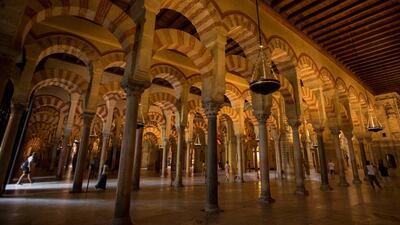 The Great Mosque of Cordoba, which dates to the 8th century