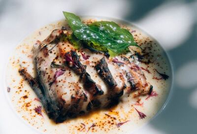 Aubergine brulee. Vino Locale / Instagram