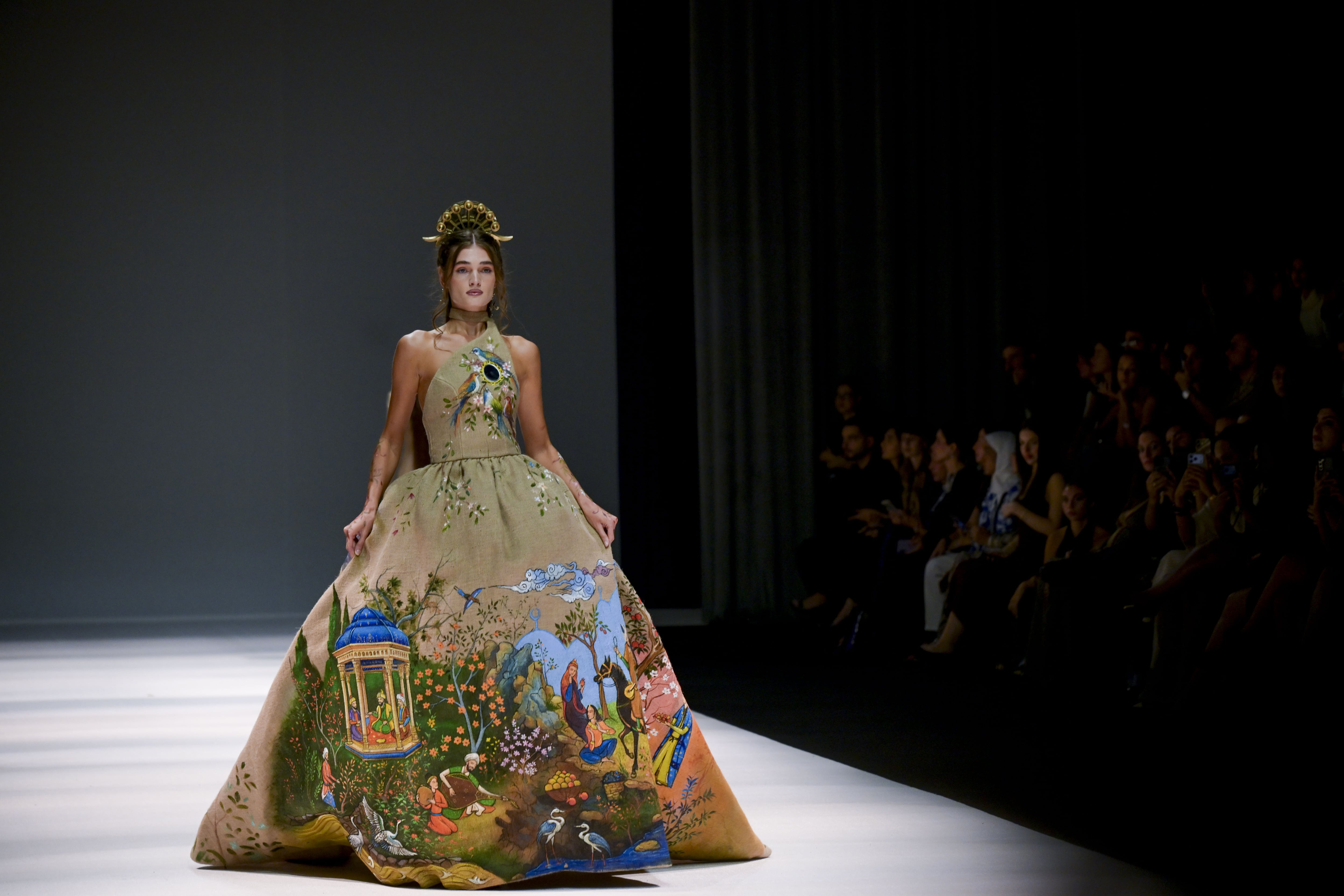 Inspired by Persian mythology, Sara Pedram's Simurgh collection explored themes of transformation, spirituality and rebirth. Getty Images