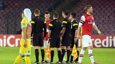 The elation turned to despair, though, as Borussia Dortmund escaped Marseille with a victory that left Napoli on the outside looking in at the last 16. Ciro Fusco / EPA