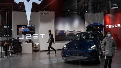 Tesla is currently building Model Y at its gigafactories in Germany and the US and aims to start deliveries from each location this year. Getty