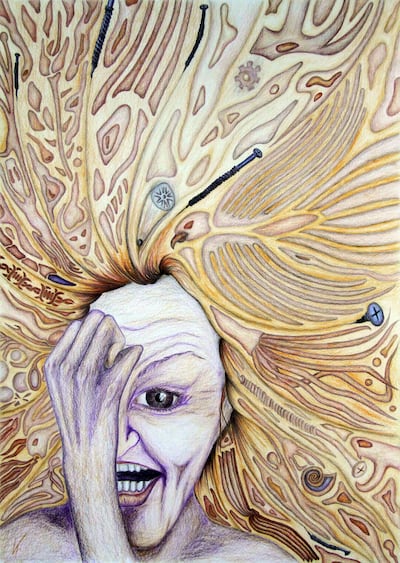 Art by Surprise is an artist talk with Katharina Moeller, whose Arsnecopinata runs at La Parole Art Gallery until December 6. Pictured: A detail of Selfie. La Parole Art Gallery