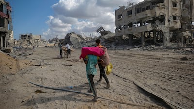 Many were returning to find their homes destroyed in Gaza city. EPA