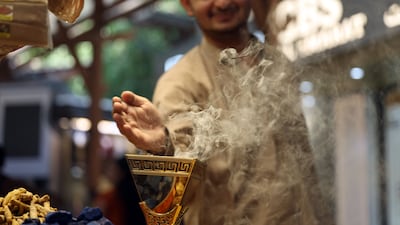Mohammed Zahid sells incense and spices in Deira, Dubai. Chris Whiteoak / The National