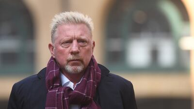 Former Wimbledon Champion and sports commentator Boris Becker arrives at Southwark Crown Court in London on March 24. EPA