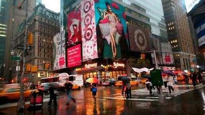 Times Square at the corner of 42nd Street and 7th Avenue in New York City. Customised advertising is gathering pace and can be used by companies that want to promote their products or provide information to customers. Yana Paskova / AFP
