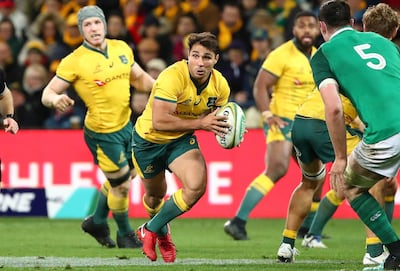 Nick Phipps of the Wallabies runs with the ball during their Test against Ireland in Melbourne. Scott Barbour / Getty Images