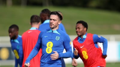 Jack Grealish during a training session at St. George's Park. PA