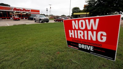 Average hourly pay increased just 2.8 per cent from a year earlier in September in the US. AP