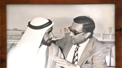 Adnan Pachachi advises Sheikh Zayed in the 1970.