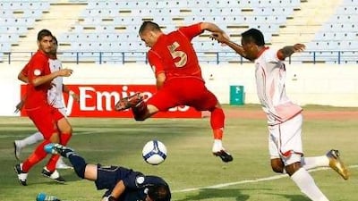 Ramez Dayoub, centre, and his Lebanon teammates have soared since defeating the UAE national side six months ago in Beirut.